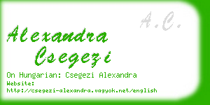 alexandra csegezi business card